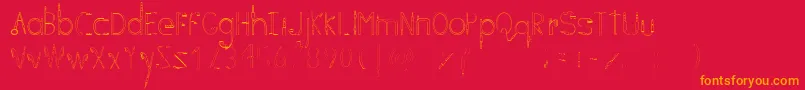 CFone Font – Orange Fonts on Red Background