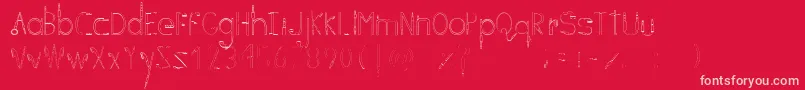 CFone Font – Pink Fonts on Red Background