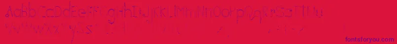 CFone-Schriftart – Violette Schriften auf rotem Hintergrund