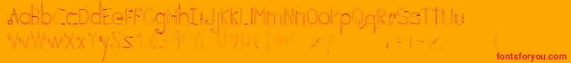 CFone Font – Red Fonts on Orange Background