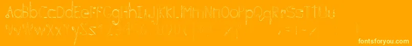 CFone Font – Yellow Fonts on Orange Background