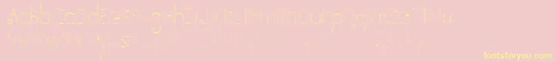 CFone-Schriftart – Gelbe Schriften auf rosa Hintergrund