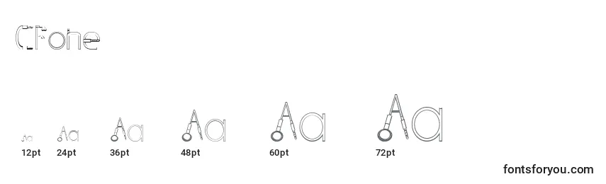CFone Font Sizes