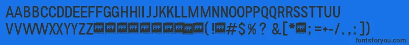 FffLightTrial Font – Black Fonts on Blue Background