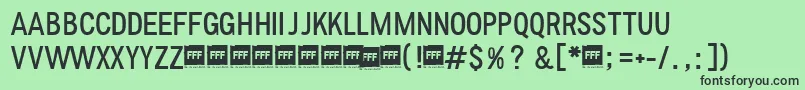 FffLightTrial Font – Black Fonts on Green Background