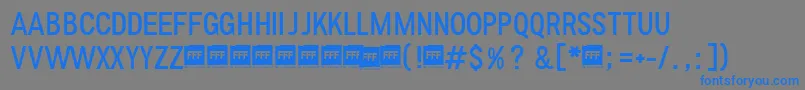 FffLightTrial Font – Blue Fonts on Gray Background