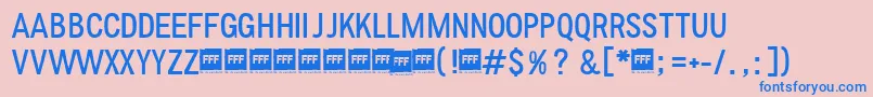 FffLightTrial Font – Blue Fonts on Pink Background