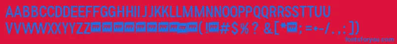 FffLightTrial Font – Blue Fonts on Red Background