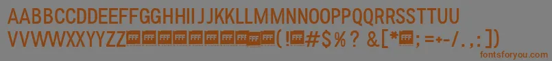 FffLightTrial Font – Brown Fonts on Gray Background