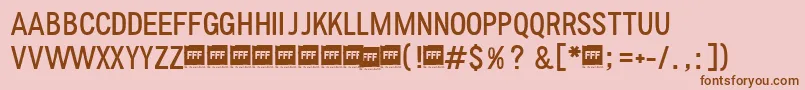 FffLightTrial Font – Brown Fonts on Pink Background