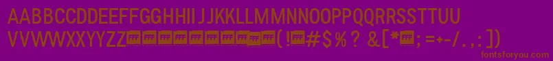 FffLightTrial Font – Brown Fonts on Purple Background