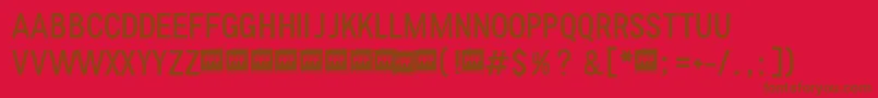 FffLightTrial Font – Brown Fonts on Red Background