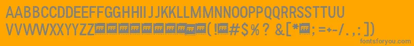 FffLightTrial Font – Gray Fonts on Orange Background