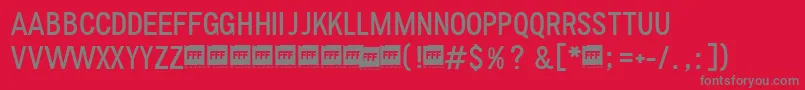 FffLightTrial Font – Gray Fonts on Red Background