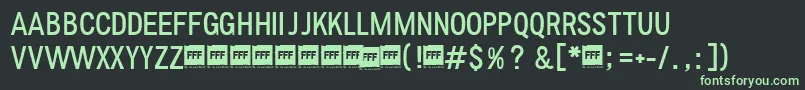 FffLightTrial Font – Green Fonts on Black Background