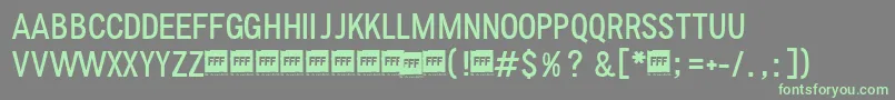 FffLightTrial Font – Green Fonts on Gray Background