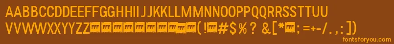 FffLightTrial Font – Orange Fonts on Brown Background