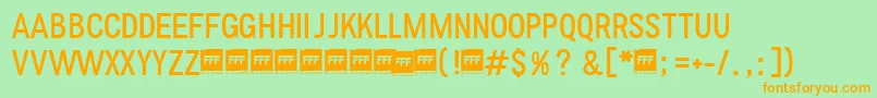 FffLightTrial Font – Orange Fonts on Green Background