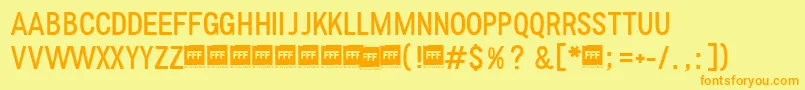 FffLightTrial Font – Orange Fonts on Yellow Background