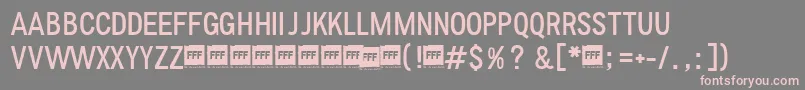 FffLightTrial Font – Pink Fonts on Gray Background