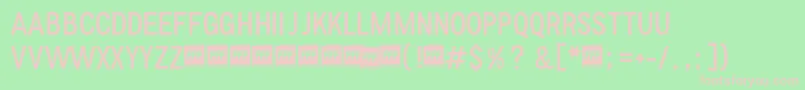 FffLightTrial Font – Pink Fonts on Green Background