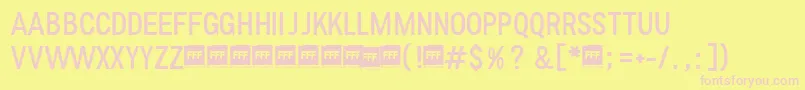 FffLightTrial Font – Pink Fonts on Yellow Background