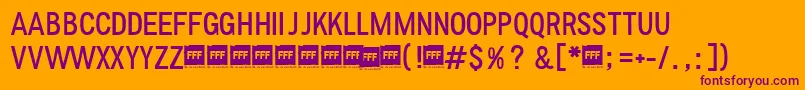 FffLightTrial Font – Purple Fonts on Orange Background