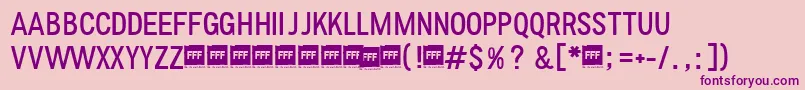 フォントFffLightTrial – ピンクの背景に紫のフォント