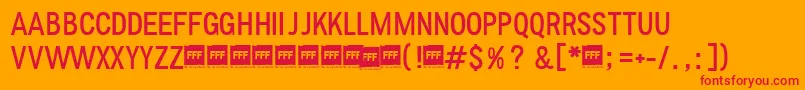FffLightTrial Font – Red Fonts on Orange Background