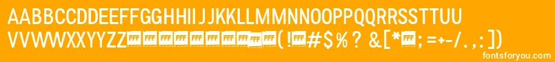 FffLightTrial Font – White Fonts on Orange Background
