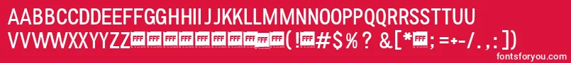 FffLightTrial Font – White Fonts on Red Background