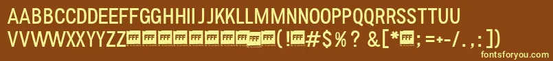 FffLightTrial Font – Yellow Fonts on Brown Background