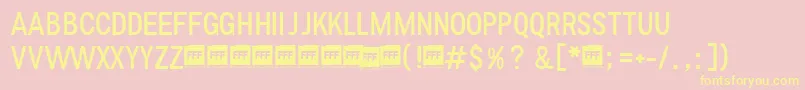 FffLightTrial Font – Yellow Fonts on Pink Background