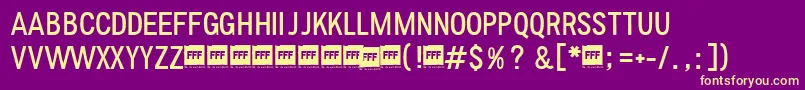 FffLightTrial Font – Yellow Fonts on Purple Background