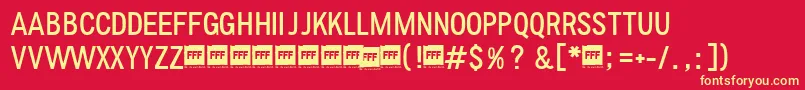 FffLightTrial Font – Yellow Fonts on Red Background