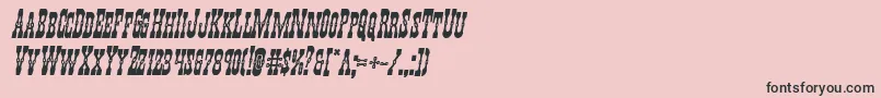 フォントYoungerbrosboldital – ピンクの背景に黒い文字