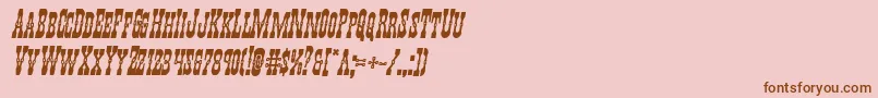 Youngerbrosboldital Font – Brown Fonts on Pink Background