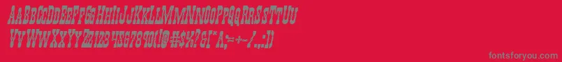 Youngerbrosboldital Font – Gray Fonts on Red Background