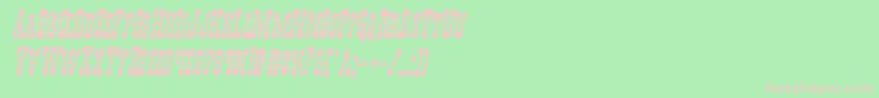 Youngerbrosboldital Font – Pink Fonts on Green Background