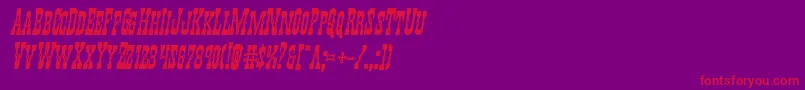 Youngerbrosboldital Font – Red Fonts on Purple Background