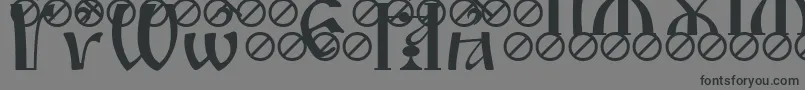 フォントIrmologionBrthgrave – 黒い文字の灰色の背景