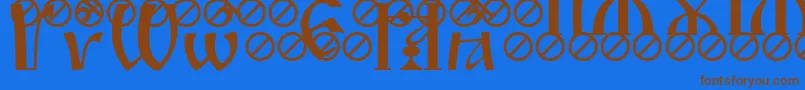 Подробнее о шрифте IrmologionBrthgrave Шрифт IrmologionBrthgrave – коричневые шрифты на синем фоне