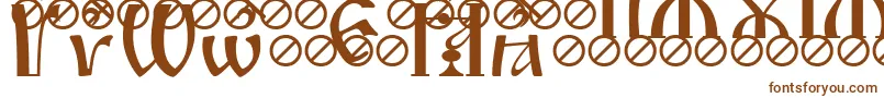 Шрифт IrmologionBrthgrave – коричневые шрифты на белом фоне