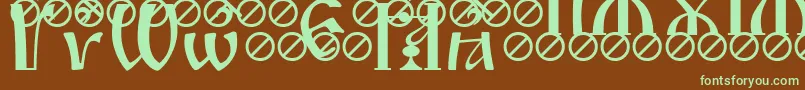IrmologionBrthgrave-fontti – vihreät fontit ruskealla taustalla