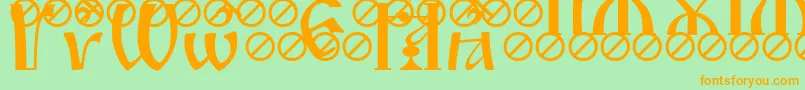 IrmologionBrthgrave Font – Orange Fonts on Green Background