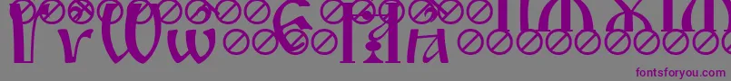 Шрифт IrmologionBrthgrave – фиолетовые шрифты на сером фоне