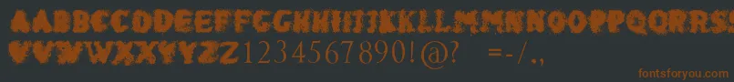 ShakenCoffeeBold Font – Brown Fonts on Black Background
