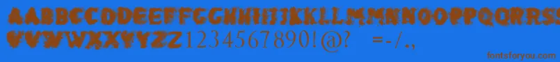 ShakenCoffeeBold Font – Brown Fonts on Blue Background