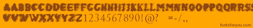 ShakenCoffeeBold Font – Brown Fonts on Orange Background