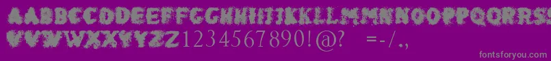 ShakenCoffeeBold-Schriftart – Graue Schriften auf violettem Hintergrund